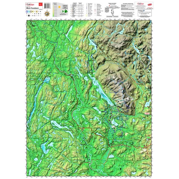 carte topographique de région du monttremblant dans la région de