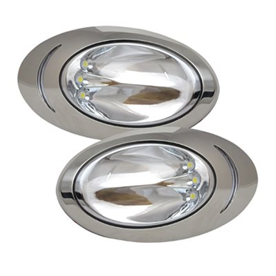 Kit Feux De Navigation APDL - 10x10mm Avec 4 LED Cylindriques Câblées, Pour Bateau Ou Véhicule