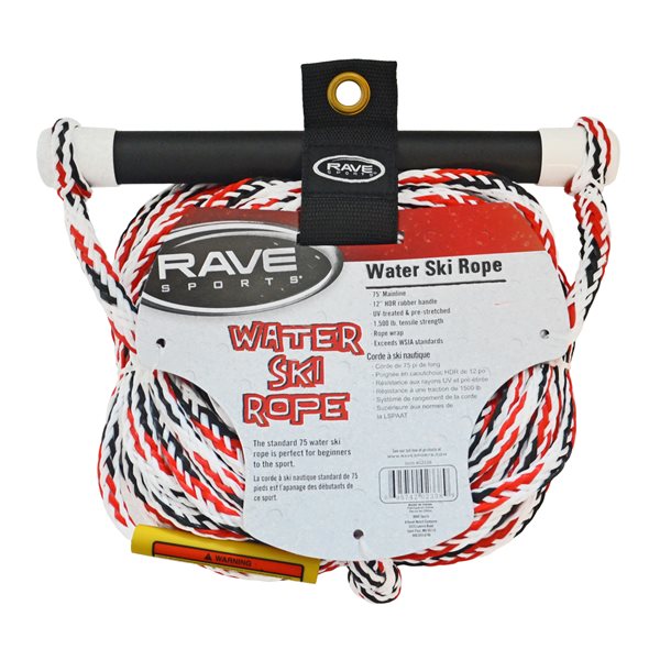 Corde De Wakeboard 75 Pi, 4 Sections – Harnais Centrage Auto, 12 Pi Pour Tube, Avec Flotteur Et Crochets Inox