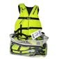 4 PACK OF ADULT PFD VEST GREEN WITH CLEAR BAG