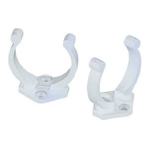 UTILITY CLIPS PAIR / WHITE - 1½''