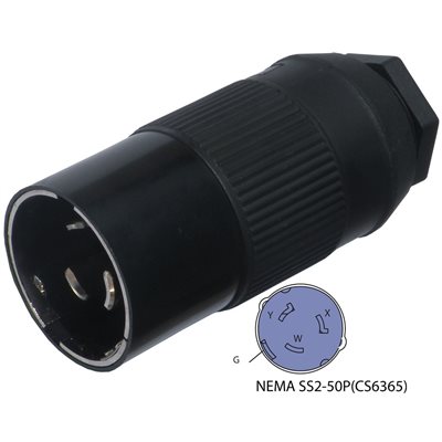 PLUG ASSEMBLY MALE 50A / 125V 