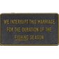 PLAQUE "FISHING SEASON"