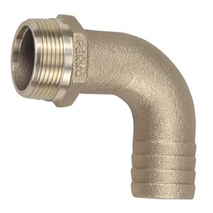 PLUMBING FITTING 90° ELBOW BRONZE THREAD ¾'' x ¾'' BARB