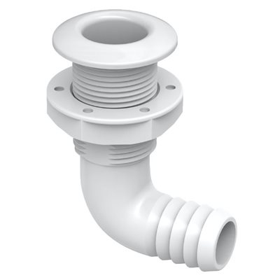 RACCORD PASSE-COQUE 90° GF / BLANC 1-1 / 2po