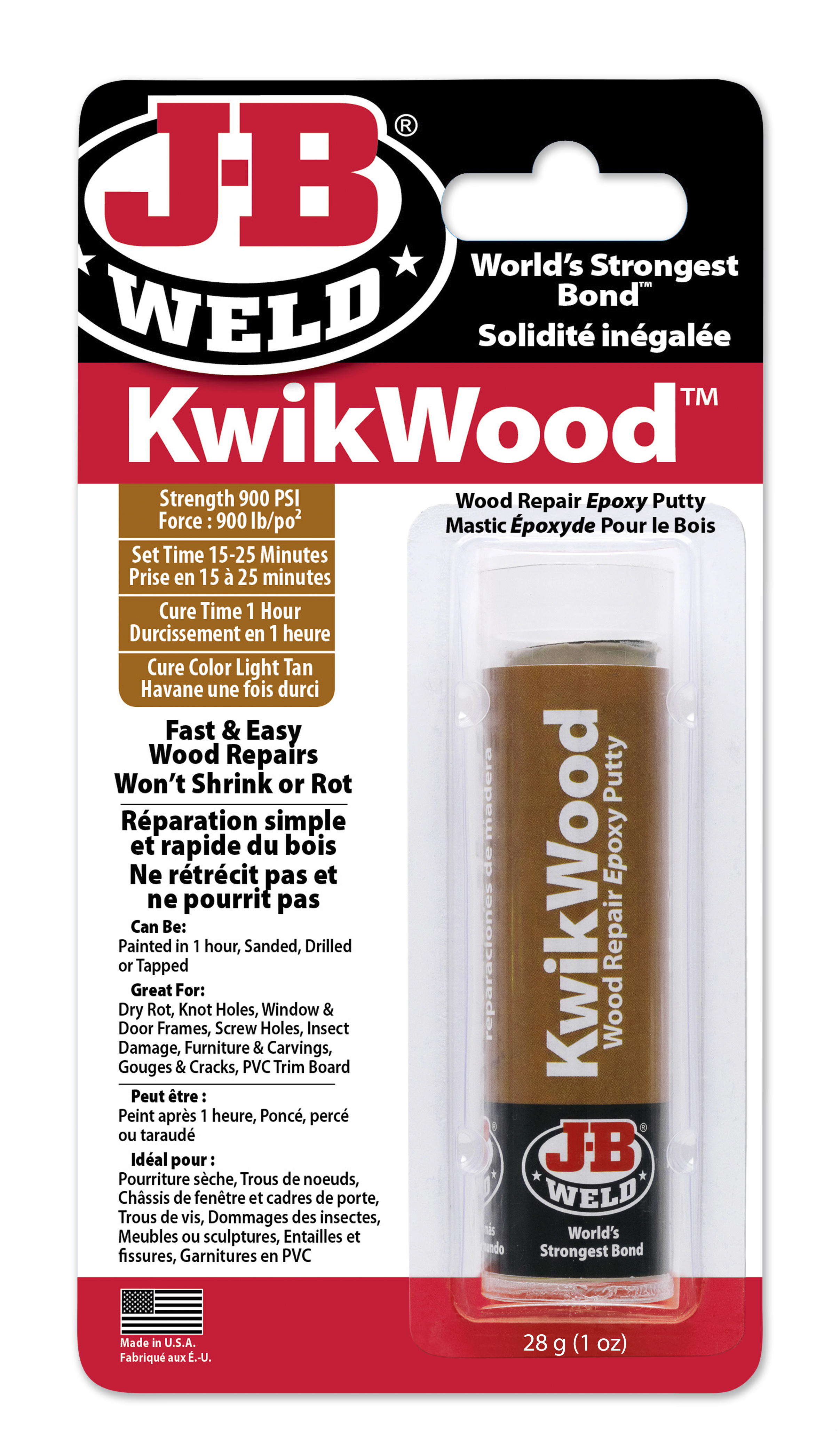 WOOD REPAIR EPOXY PUTTY 1 OZ